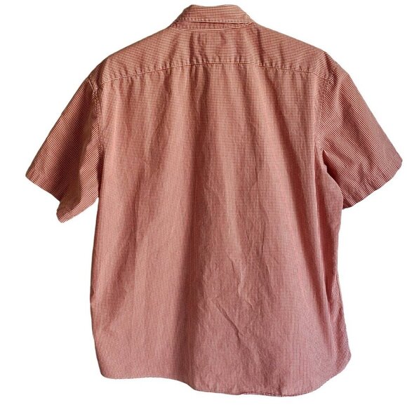 J. Crew Classic Red and White Short Sleeve Button Up Shirt Men's XL - Picture 6 of 7